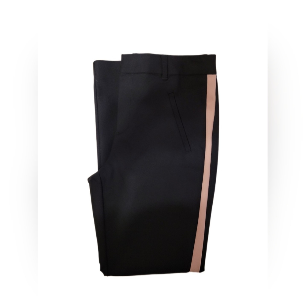 Vero Moda, Black Pants With Mauve Stripe Down The side of each leg.